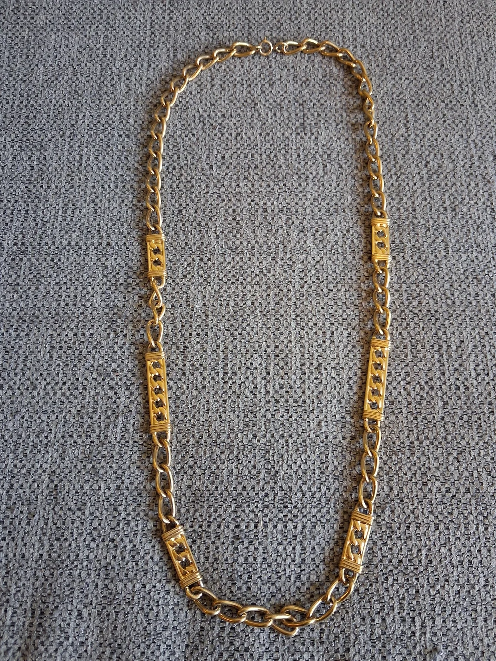 Gold-Tone Link Necklace - Elegant Women's Jewelry